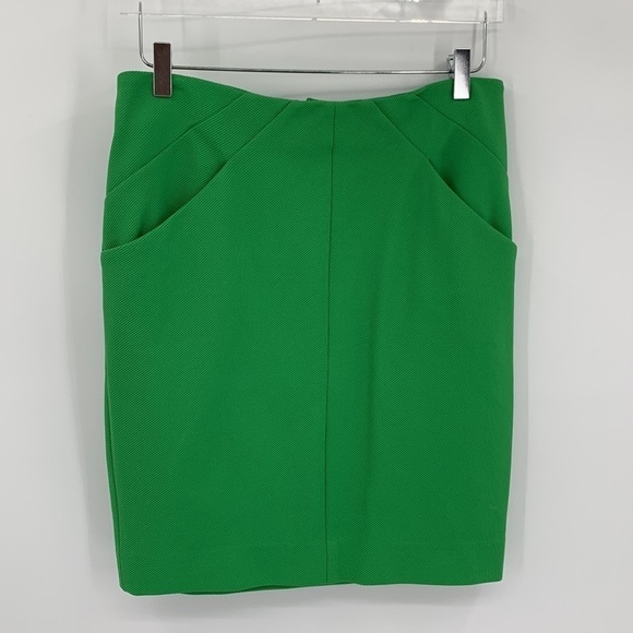 DVF Diane von Furstenberg Camisha green ribbed skirt above knee mini 8 - Picture 1 of 4